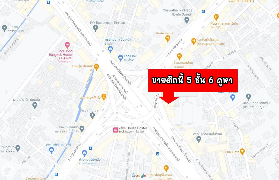 ขายตึกแถว 5 ชั้น 6 คูหา แยกอรุณอมรินทร์ ติดถนนสมเด็จพระปิ่นเกล้า ใกล้เซ็นทรัล ปิ่นเกล้า พื้นที่ 72 ตรว. ทำเลดี หน้าติดถนนใหญ่ อยู่ในย่านค้าขาย ผู้คนพลุกพล่าน