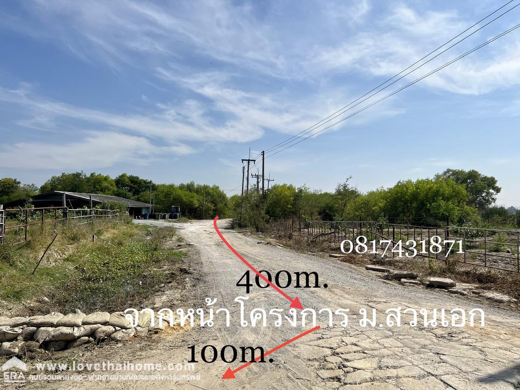 ขายที่ดิน บางเลน หมู่บ้านสวนเอก ถนน346 พื้นที่ 140 ตรว. ใกล้แยกนพวงศ์ เข้าซอยไม่ลึก ขายถูกมาก