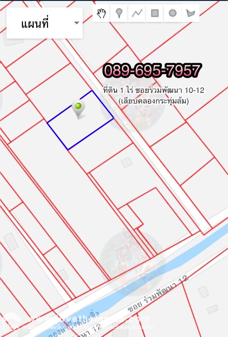 ขายที่ดิน 400 ตร.วา  ถ.ร่วมพัฒนา ซอย 10-12 ( เลียบคลองกระทุ่มล้ม) ย่านสุวินทวงศ์-หนองจอก-ลำต้อยติ่ง ตรงข้ามวัดใหม่กะทุ่มล้ม ราคาถูกมาก
