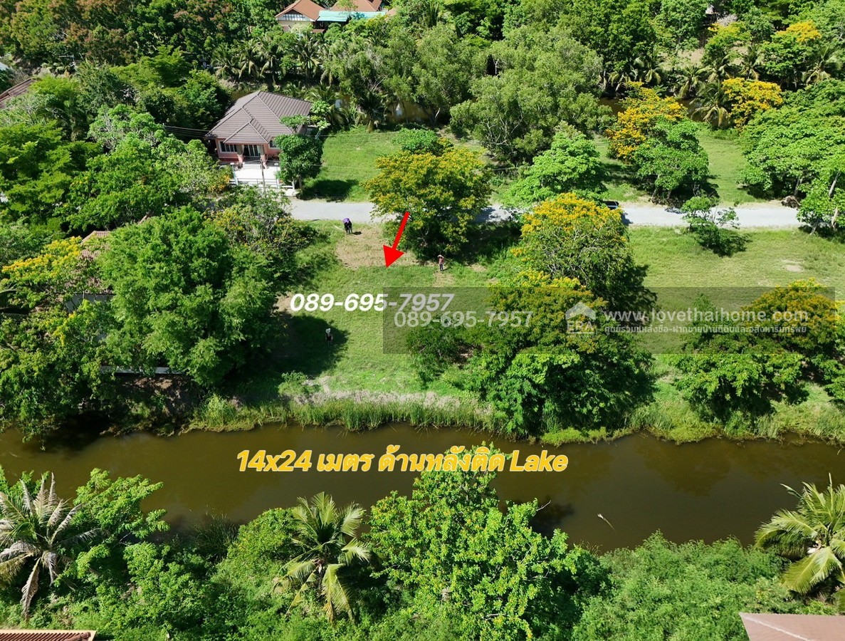 ขายที่ดิน โครงการเจ้าสำราญเลค & ฮิลล์ ใกล้ชายหาดเจ้าสำราญ เพชรบุรี พื้นที่ 84 ตรว. ด้านหลังติด Lake ใกล้สโมสรของหมู่บ้าน