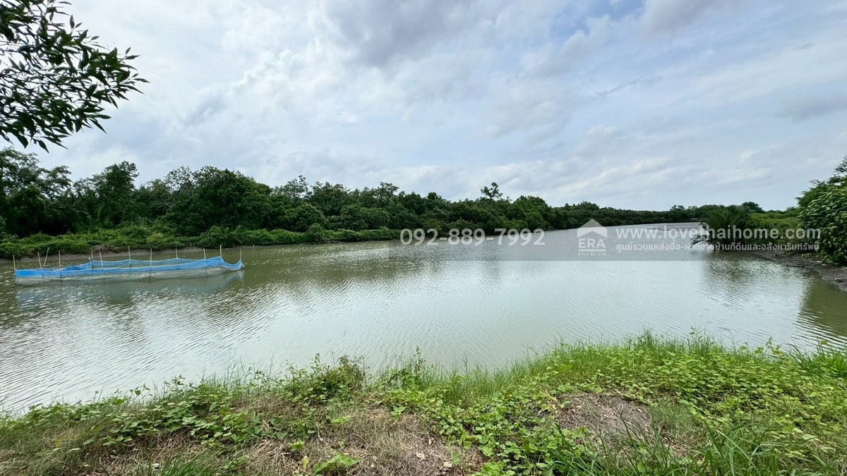 ขายที่ดิน ถนนเลียบคลองสรรพสามิต พระสมุทรเจดีย์ พื้นที่ 45-3-24 ไร่ เชิงสะพานข้ามคลองขุด-หลังขุน ราคาถูก