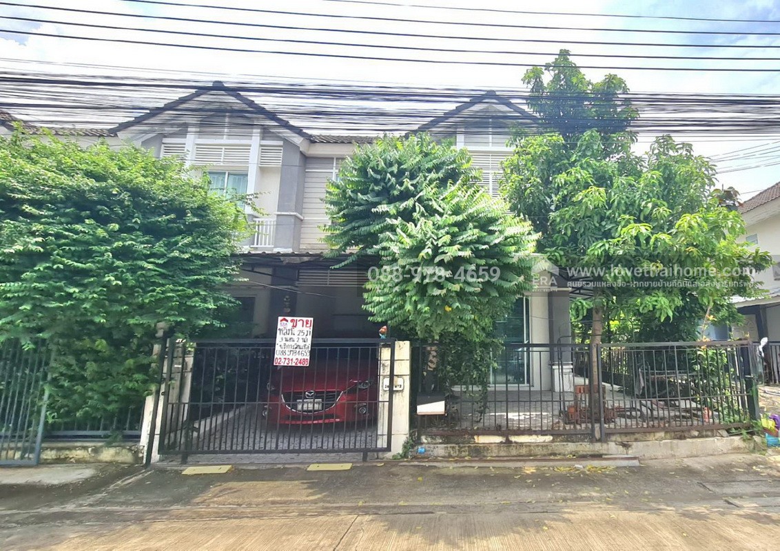 ขายทาวน์เฮ้าส์ 2 ชั้น หมู่บ้านพฤกษาวิลล์50 ถนนรามคำแหง ซอยมิสทีน หลังมุม พื้นที่ 25.4 ตรว. ใกล้รถไฟฟ้าสายสีส้ม สถานีราษฎร์พัฒนา ต่อเติมเต็มพื้นที่ แถมแอร์ 4 เครื่อง พร้อมอยู่