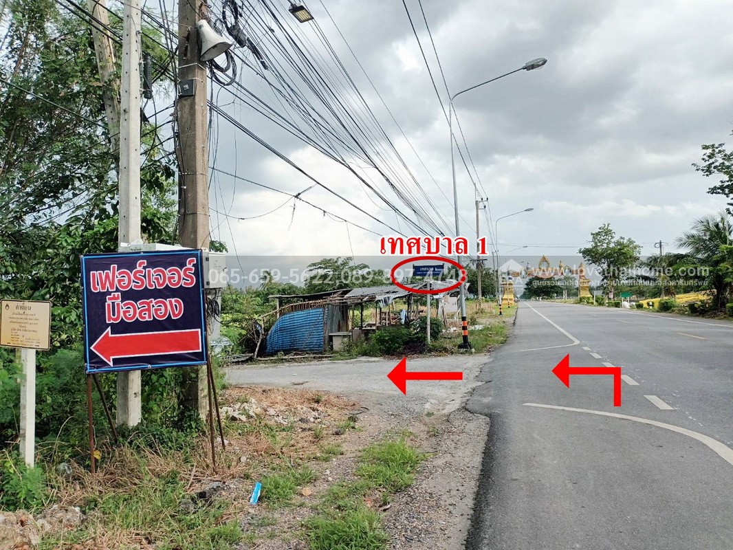 ขายที่ดินติดถนนซอยเทศบาล 1 (ลาภประเสริฐ) ถ.รังสิต–นครนายก คลอง 10 พื้นที่ 190 ตร.วา ใกล้ อบต.บึงบา หนองเสือ ปทุมธานี ราคาถูก เหมาะลงทุน