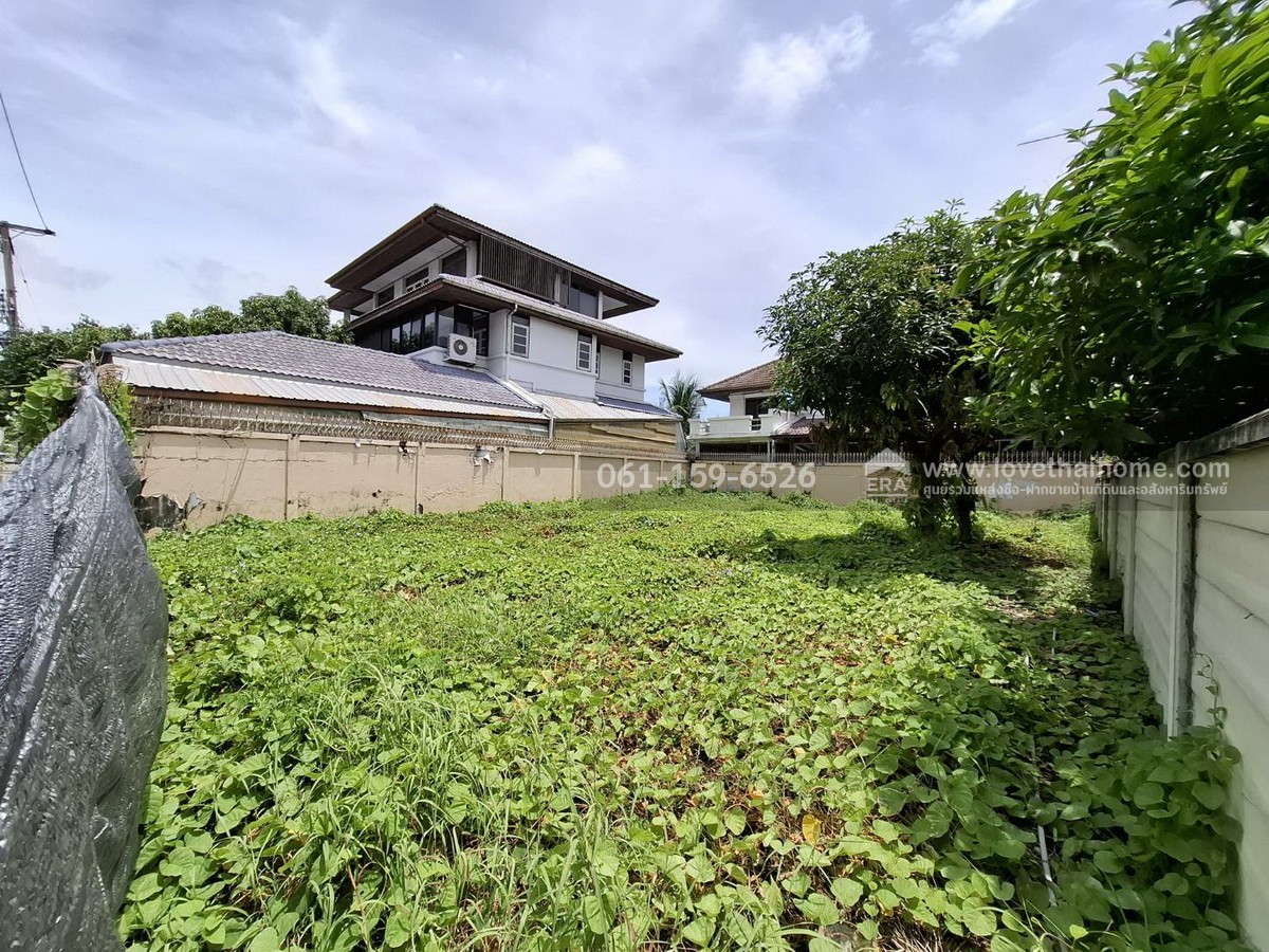 ขายที่ดิน ซ.แจ้งวัฒนะ-ปากเกร็ด 15 หมู่บ้านสายลม นนทบุรี 62.6 ตร.วา ที่ดินรูปสี่เหลี่ยมคางหมู (ถุงทอง) มีขายแปลงเดียวในหมู่บ้าน ถนนหน้าที่ดินกว้างถึง 10 เมตร รถเข้า-ออกสะดวก