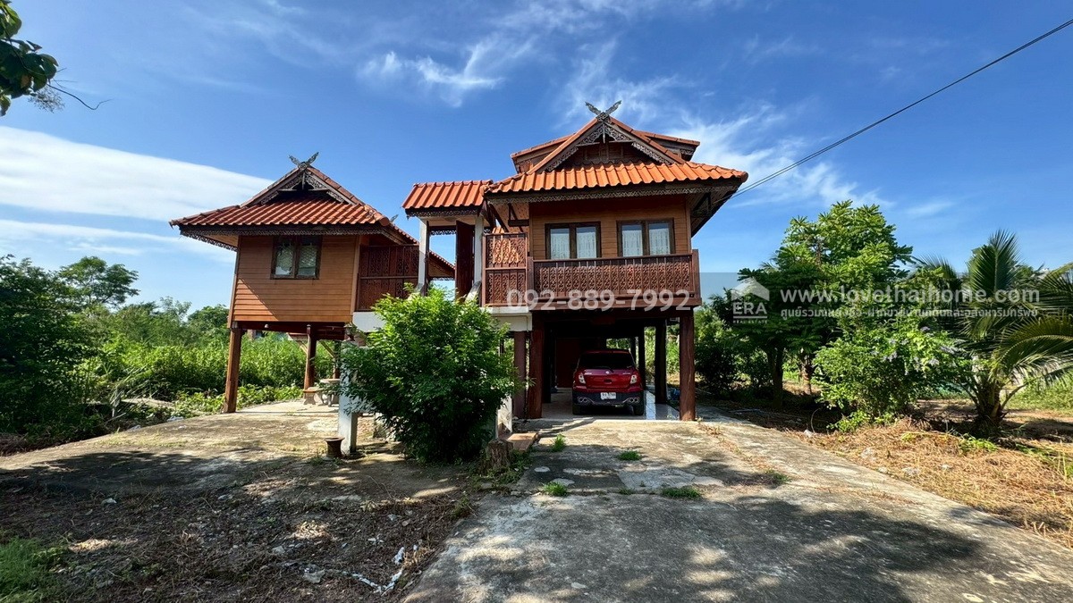 ขายที่ดินพร้อมบ้านทรงไทย ถนนบ้านแพ้ว สมุทรสาคร พื้นที่ 360.6 ตรว. ใกล้บิ๊กซ้ง บ้านแพ้ว
