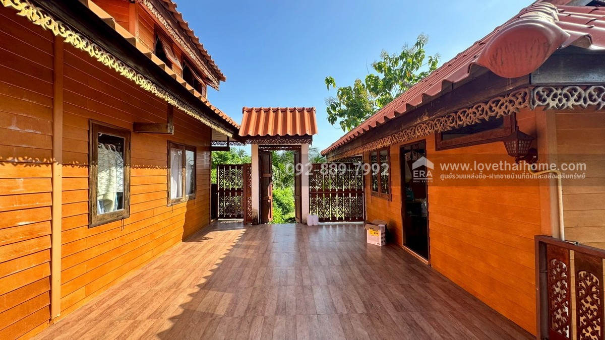 ขายที่ดินพร้อมบ้านทรงไทย ถนนบ้านแพ้ว สมุทรสาคร พื้นที่ 360.6 ตรว. ใกล้บิ๊กซ้ง บ้านแพ้ว