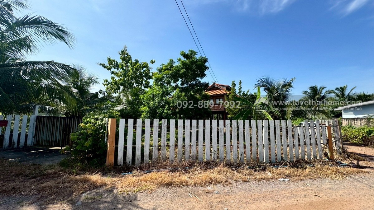 ขายที่ดินพร้อมบ้านทรงไทย ถนนบ้านแพ้ว สมุทรสาคร พื้นที่ 360.6 ตรว. ใกล้บิ๊กซ้ง บ้านแพ้ว