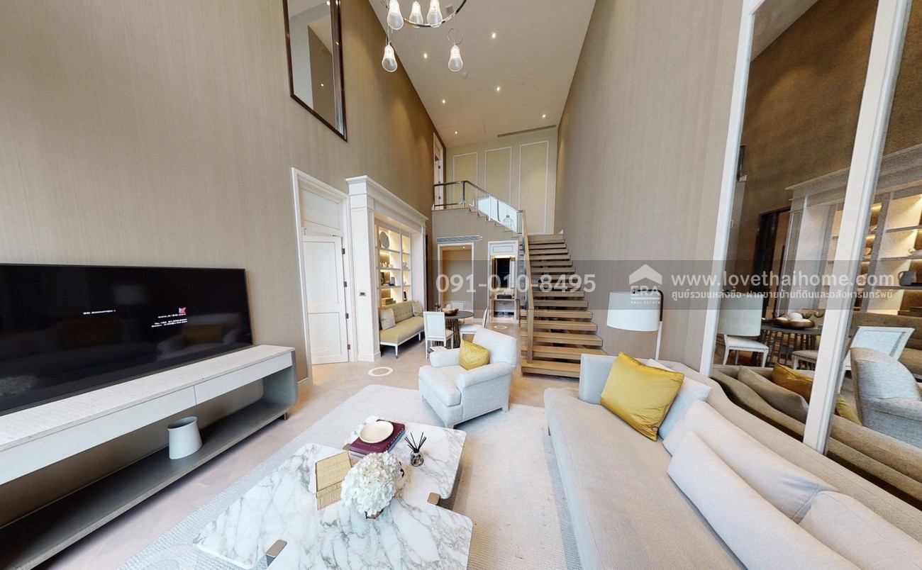 ขาย Penthouse สุดหรู The Residences at Mandarin Oriental Bangkok ( ICONSIAM ) วิวโค้งแม่น้ำเจ้าพระยา  พื้นที่ใช้สอย 163.41 ตร.ม. ชั้น 25–26 (วิวพาโนรามา) พร้อมเฟอร์นิเจอร์ใหม่เอี่ยมครบครัน พร้อมเข้าอยู่ทันที