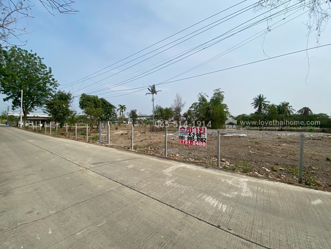 ขายด่วน ขายถูก ที่ดิน ย่านขุนศรี ติดริมถนนทางหลวงชนบท4118 ต.ขุนศรี อ.ไทรน้อย จ.นนทบุรี เนื้อที่ 4 ไร่ 3 งาน 98 ตรว. ราคา 6,500,000 บาท ตารางวาละ 3,253 บาท หันหน้าไปทางทิศตะวันตกเฉียงใต้