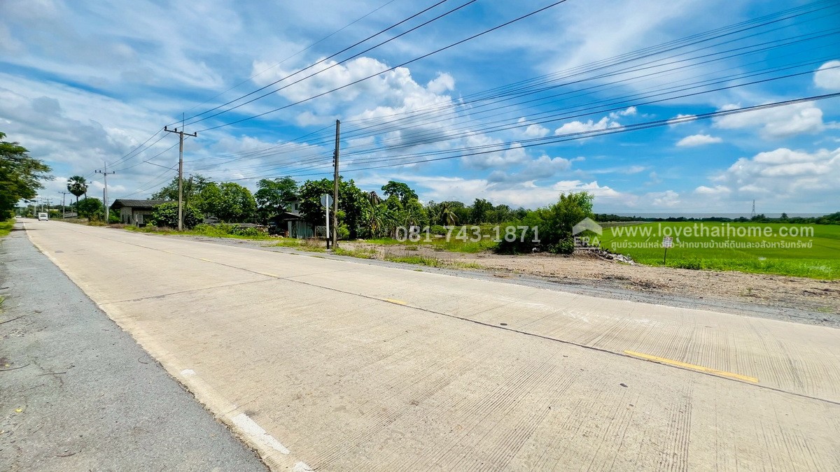 ขายที่ดิน รังสิต คลอง9 ติดถนนเลียบคลอง9 หนองเสือ เนื้อที่ 59-1-63 ไร่ ผังสีชมพู ต.บึงบา จ.ปทุมธานี
