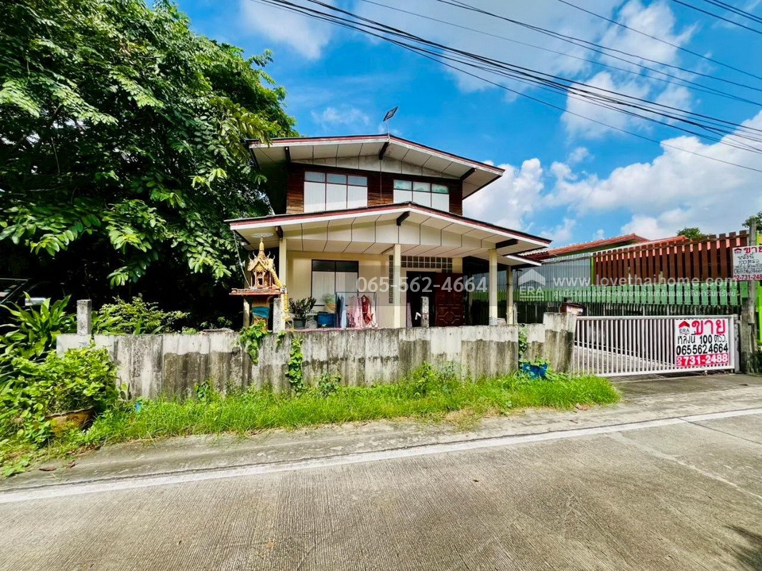 ขายบ้านเดี่ยว 2 ชั้น ซ.ทรายทอง26 ท่าทราย นนทบุรี พื้นที่ 100 ตรว. ใกล้รถไฟฟ้าสายสีชมพู สถานีสามัคคี