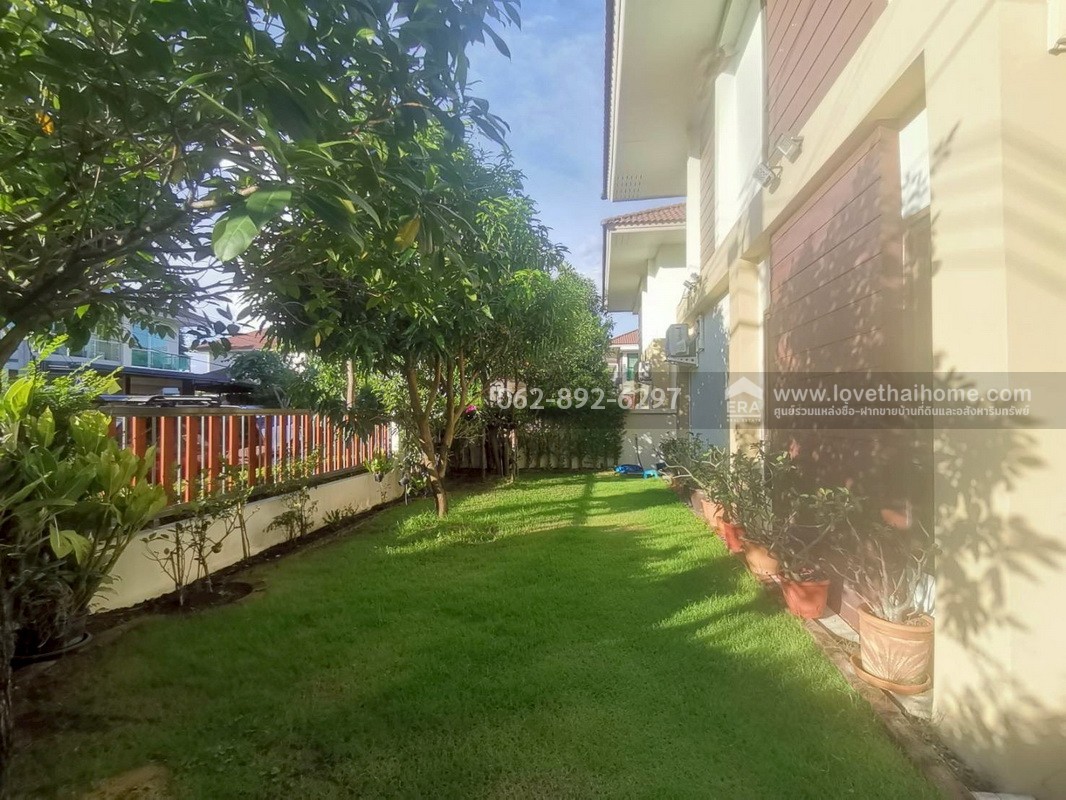 ขายบ้านเดี่ยว 2 ชั้น โครงการชวนชมพาร์ค2 ไทรน้อย นนทบุรี หลังมุมสุดหายาก ขนาด 80.8 ตารางวา ราคาพิเศษสุด บ้านสวย ราคาดีแบบนี้มีหลังเดียวเท่านั้น สนใจติดต่อด่วน!