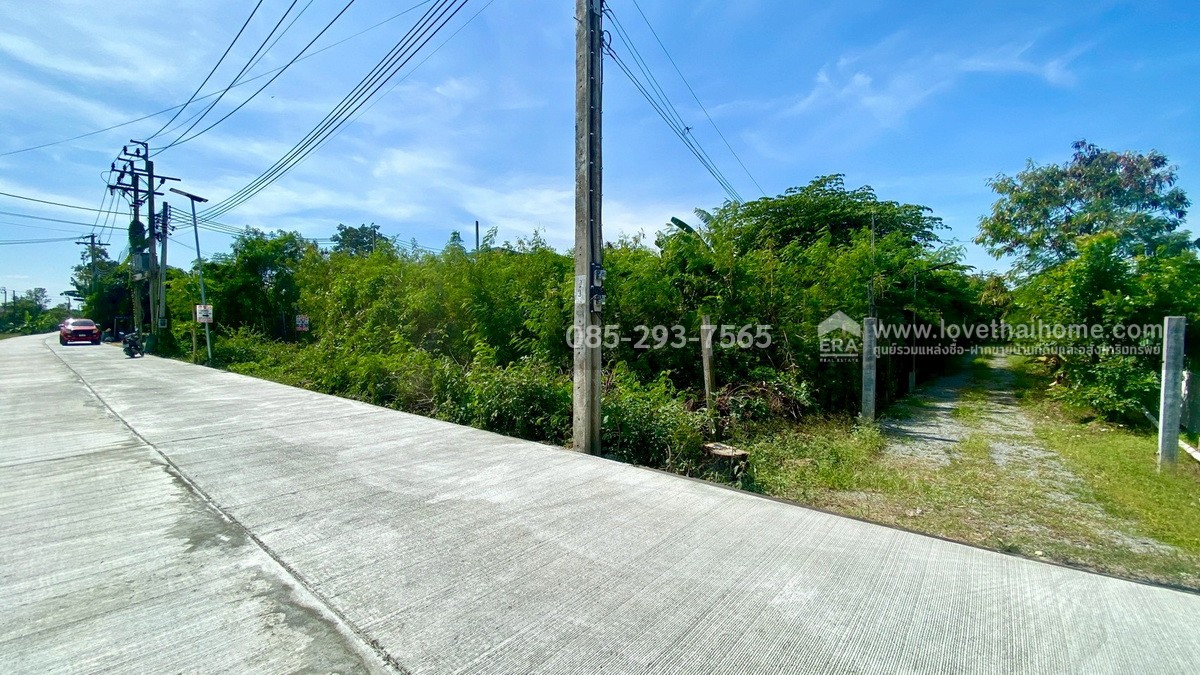 ขายที่ดิน ซอยวัดลาดปลาดุก ติดถนนเลียบคลองตาชม พื้นที่ 347 ตารางวา ทำเลดี ใกล้รถไฟฟ้าคลองบางไผ่